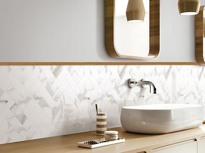 MIR Mosaic Arya Herringbone 11.1" x 12.36" Porcelain Mosaic