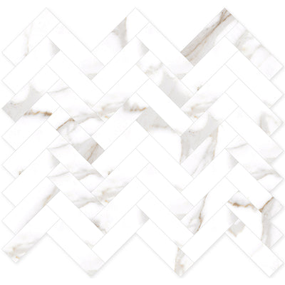 MIR Mosaic Arya Herringbone 11.1" x 12.36" Porcelain Mosaic