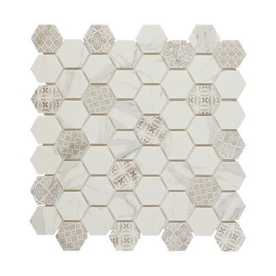 Lungarno Artisan 1.5" Hexagon 11.25" x 11.25" Glass Mosaic