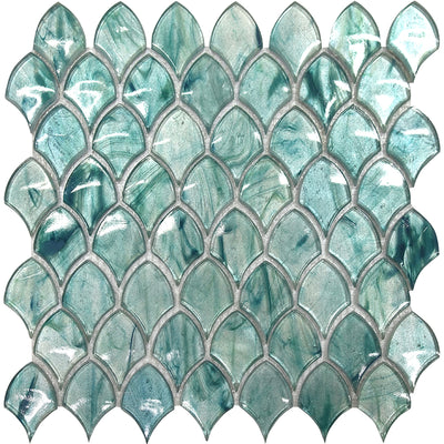 MIR Mosaic Glamour Scale 10.8" x 11.3" Glass Mosaic