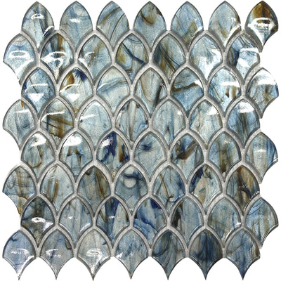 MIR Mosaic Glamour Scale 10.8" x 11.3" Glass Mosaic