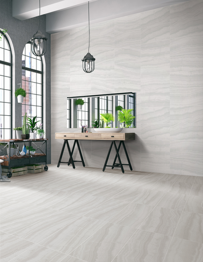 QDI Surfaces Atlas 11" x 22" Porcelain Tile Ice Grey