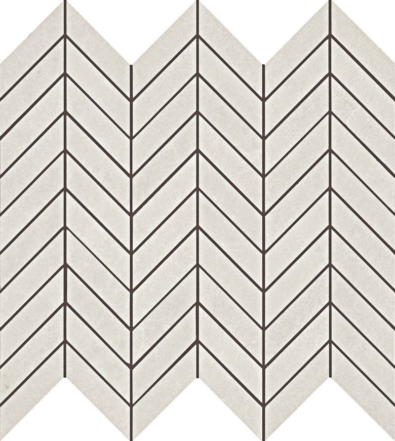 QDI Surfaces Absolute Slate Chevron 14.5" x 16" Porcelain Mosaic