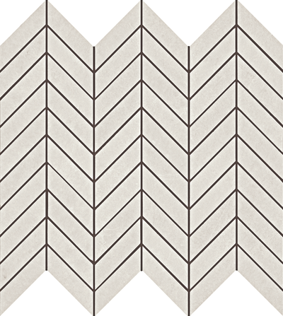 QDI Surfaces Absolute Slate Chevron 14.5" x 16" Porcelain Mosaic