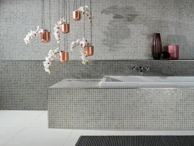 Agrob Buchtal Amano 1 x 1 11.7" x 11.7" Porcelain Mosaic Creme