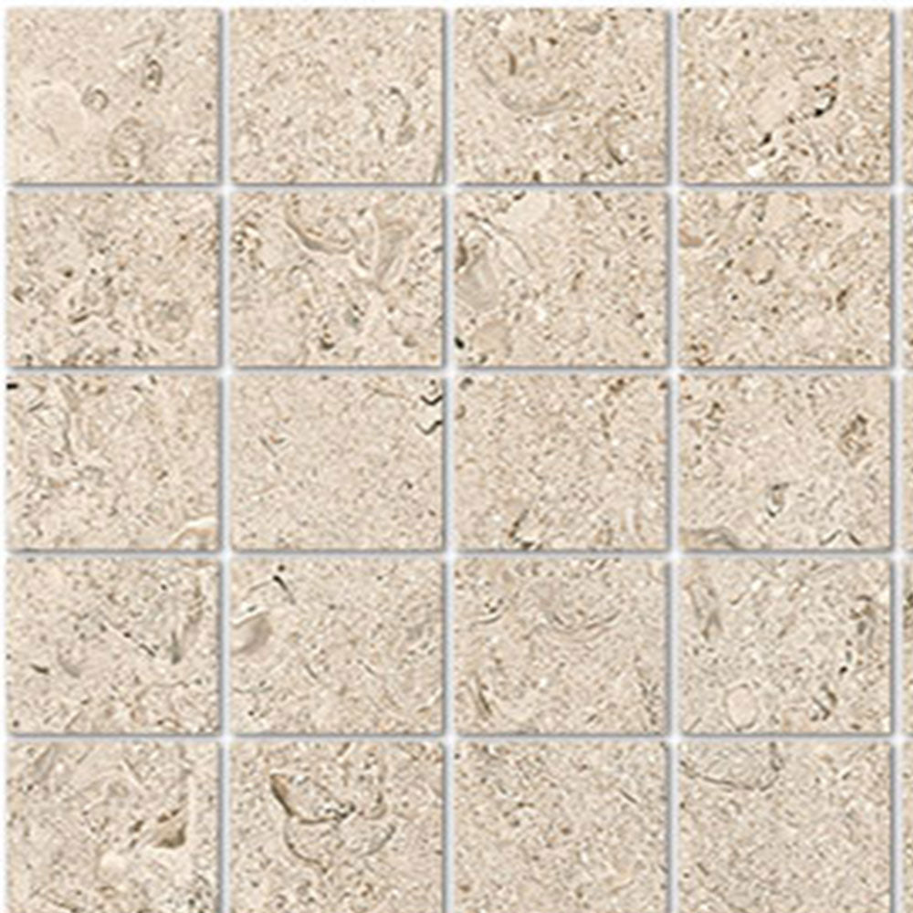 Tesoro Shellstone 3 x 3 12" x 12" Porcelain Mosaic