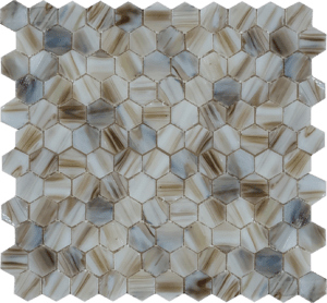 Tesoro Aquatica Aurora Hex 10.75" x 11.25" Glass Mosaic