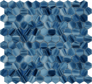 Tesoro Aquatica Aurora Hex 10.75" x 11.25" Glass Mosaic