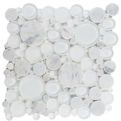 Bubble Circles 12" x 12" Glass Mosaic