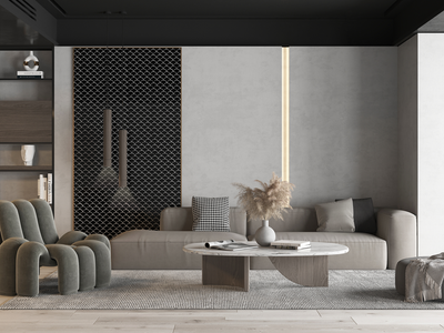 QDI Surfaces Fan 12" x 12" Porcelain Mosaic