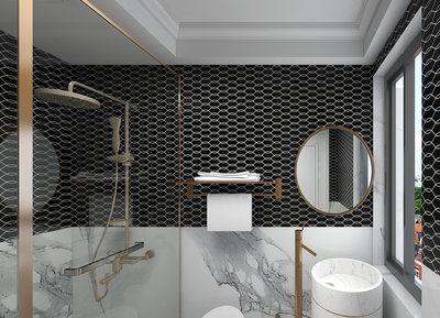 QDI Surfaces Wave 12" x 12" Porcelain Mosaic