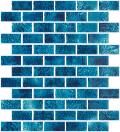 Tesoro Aquatica Vanguard 1 x 2 10" x 12.25" Glass Mosaic