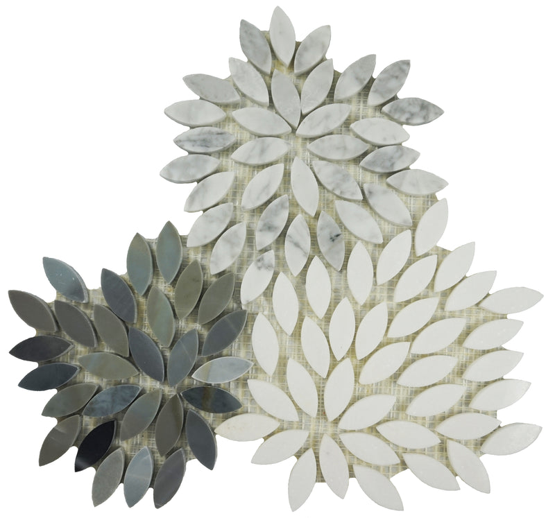 Ottimo Ceramics Ornate Leaf 11.5" x 14" Stone Mosaic