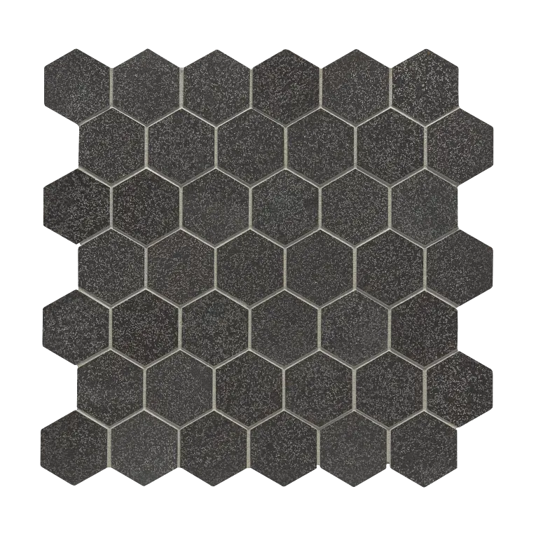 Arizona Tile Basalt 2" x 2" Hexagon 11.85" x 11.85" Basalt Mosaic