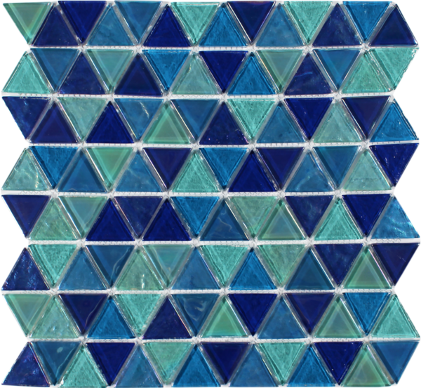 Tesoro Aquatica Triangle 11.75" x 11.75" Glass Mosaic