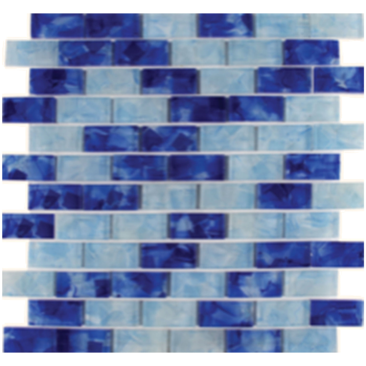 Tesoro Aquatica Flower Glass 1 x 2 Blend 11.75" x 12" Glass Mosaic