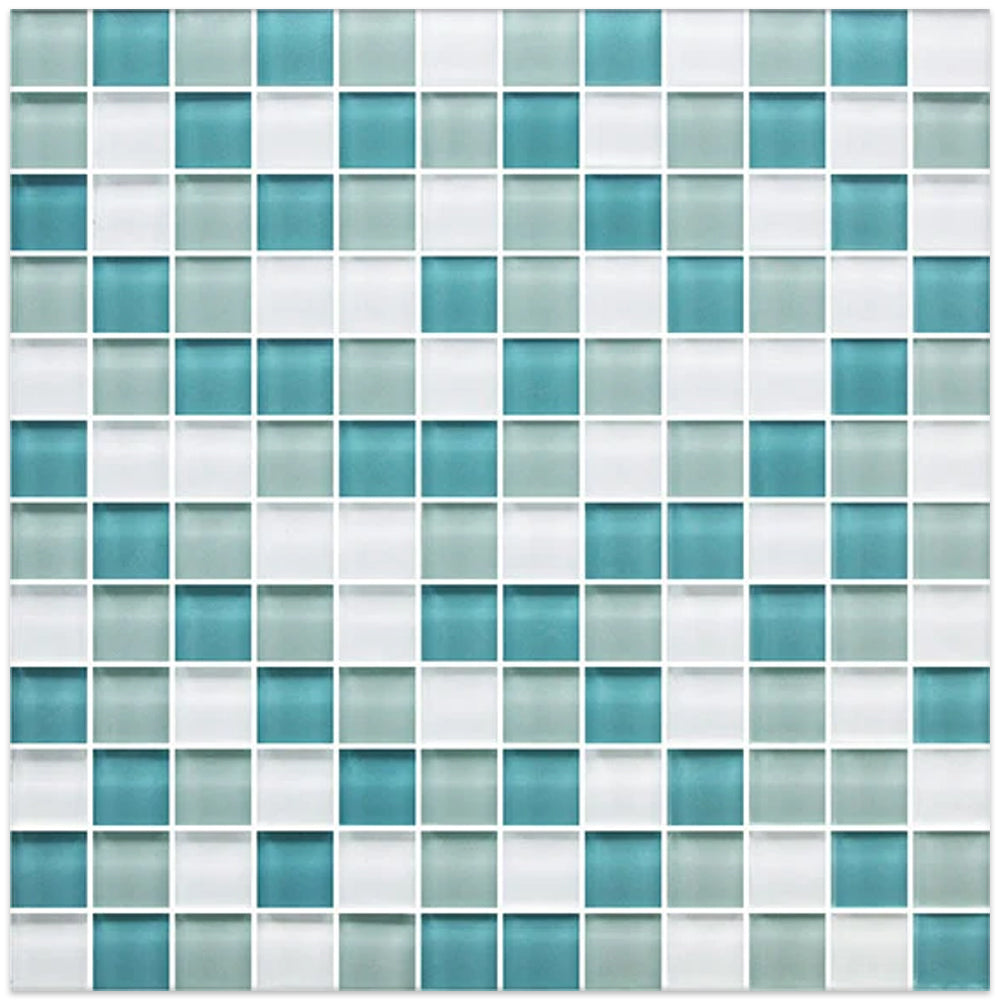 American Olean Color Appeal 1 x 1 Straight Joint Blend 12" x 12" Glass Mosaic