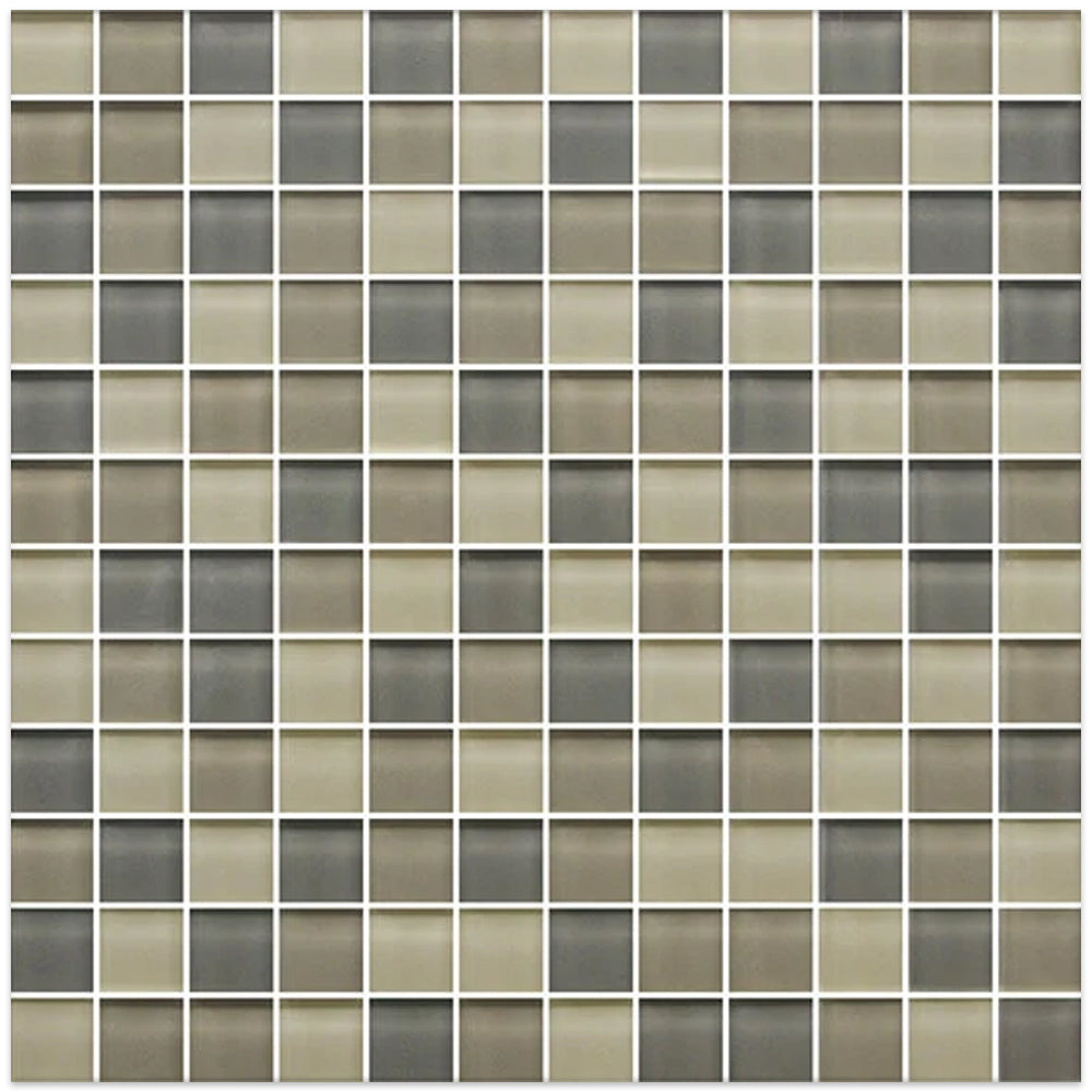 American Olean Color Appeal 1 x 1 Straight Joint Blend 12" x 12" Glass Mosaic