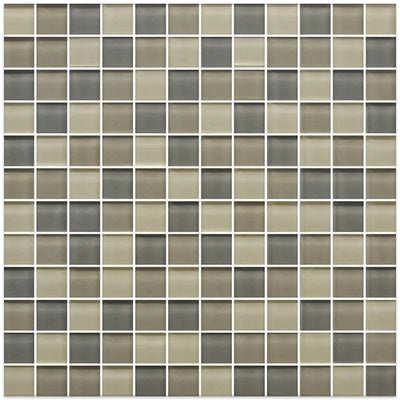 American Olean Color Appeal 1 x 1 Straight Joint Blend 12" x 12" Glass Mosaic