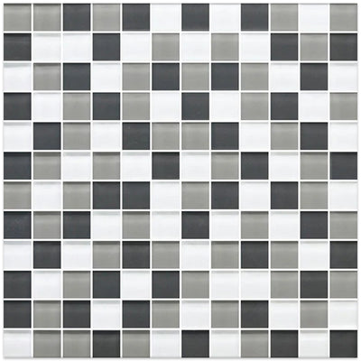 American Olean Color Appeal 1 x 1 Straight Joint Blend 12" x 12" Glass Mosaic