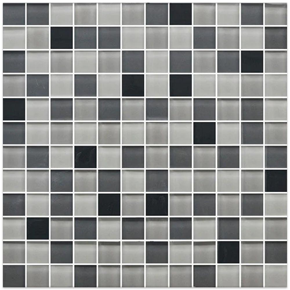 American Olean Color Appeal 1 x 1 Straight Joint Blend 12" x 12" Glass Mosaic