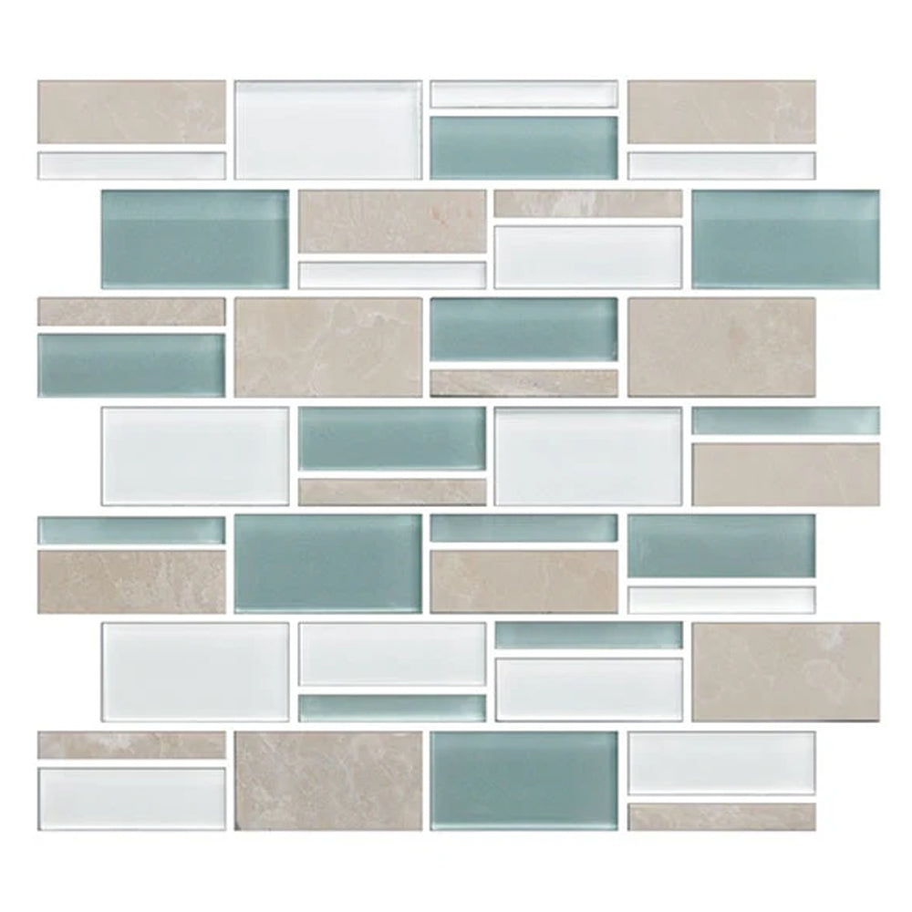 American Olean Color Appeal 3" Random 12" x 13" Glass Mosaic