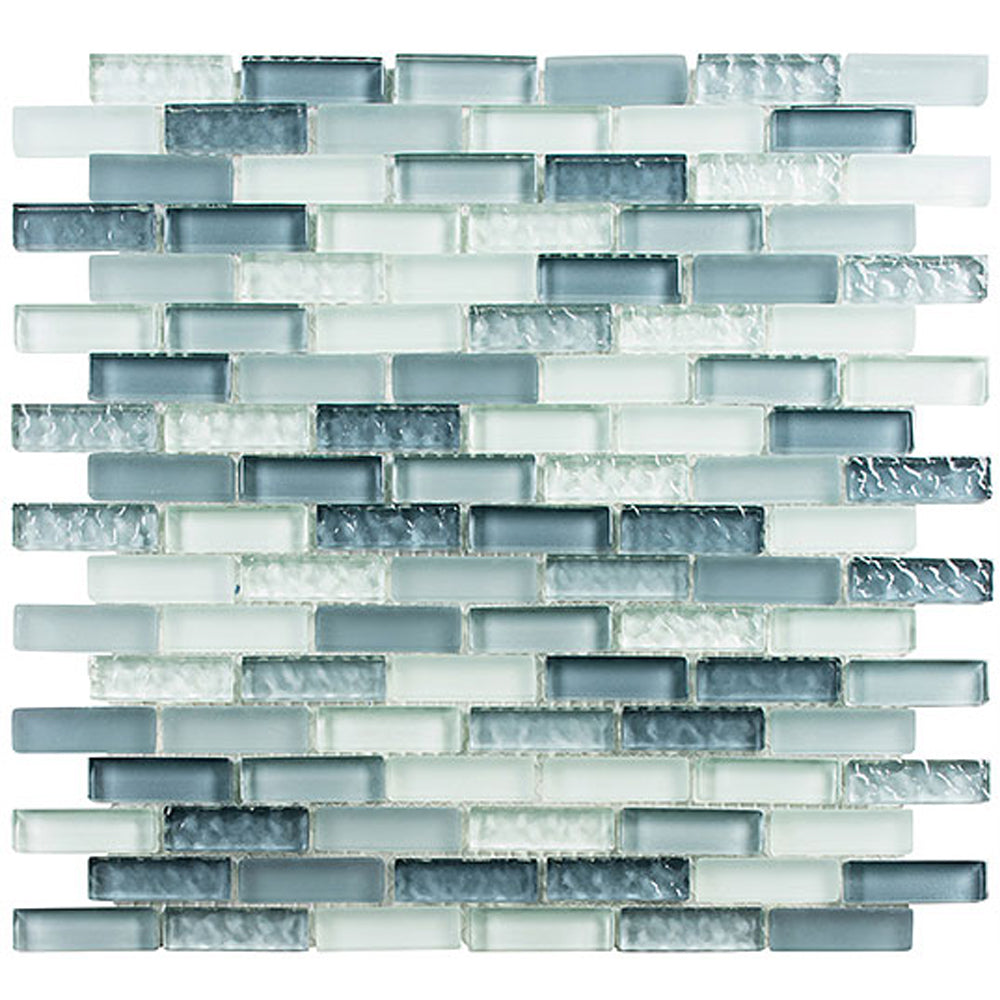 Crystile Brick Blend 11.75" x 11.75" Glass Mosaic