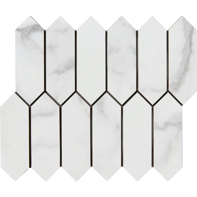 Patara Stone Majestic Picket 11" x 13" Porcelain Mosaic