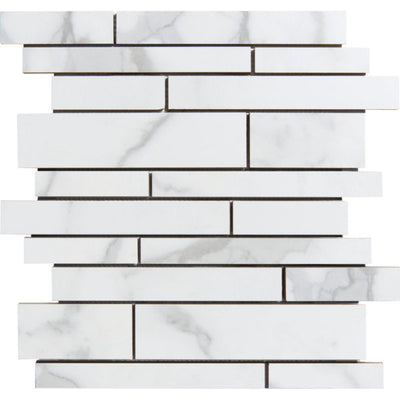 Patara Stone Majestic Random Strip 11.9" x 13.1" Porcelain Mosaic