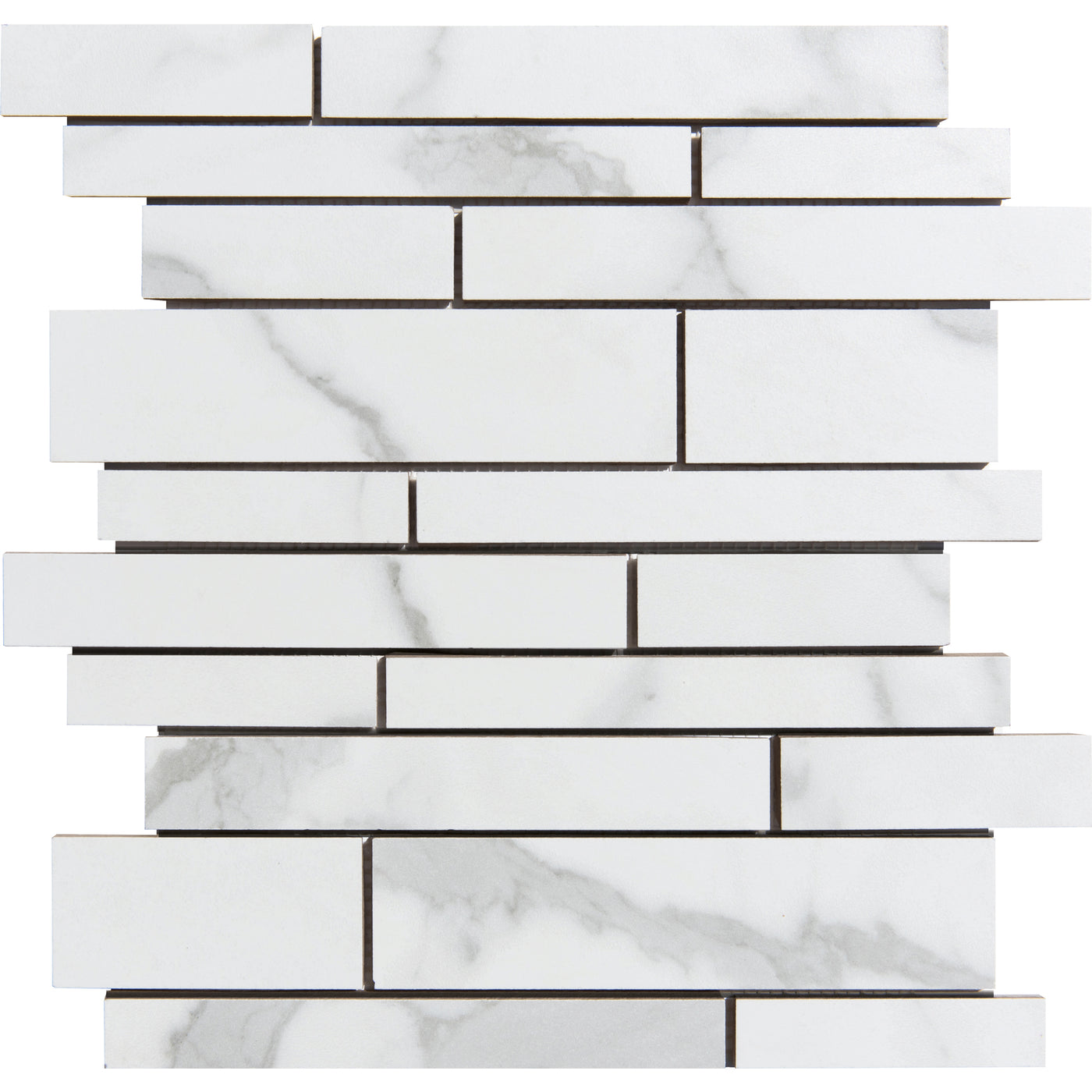 Patara Stone Majestic Random Strip 11.9" x 13.1" Porcelain Mosaic