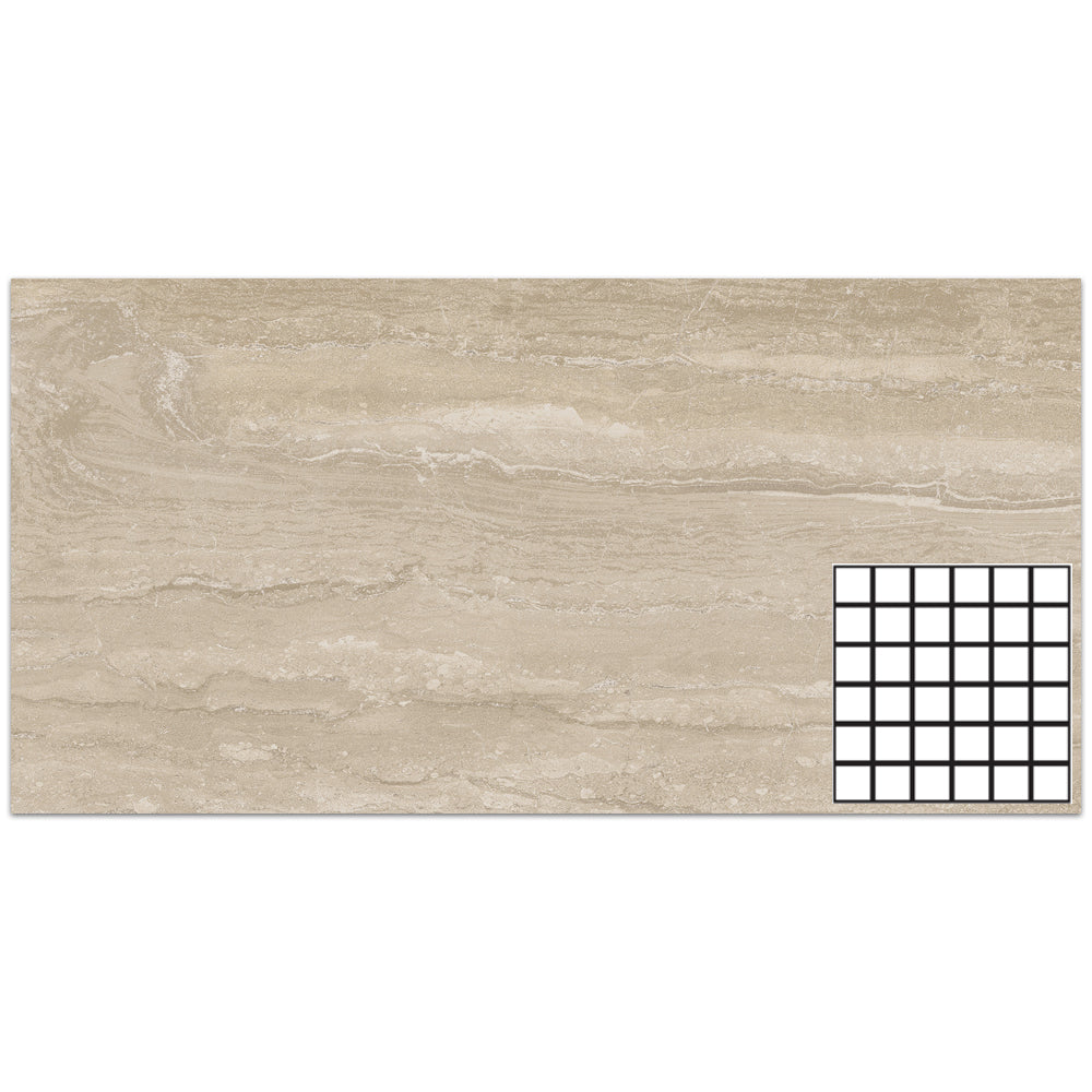 Tesoro Mescla 2 x 2 11.75" x 11.75" Porcelain Mosaic