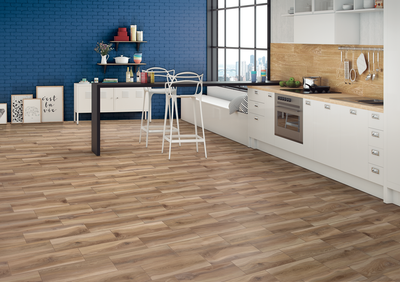QDI Surfaces Ciderwood 7" x 22" Ceramic Tile Brown