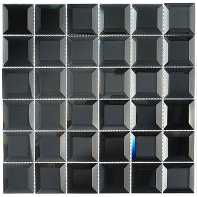 Checkers 2" x 2" 11.75" x 11.75" Glass Mosaic