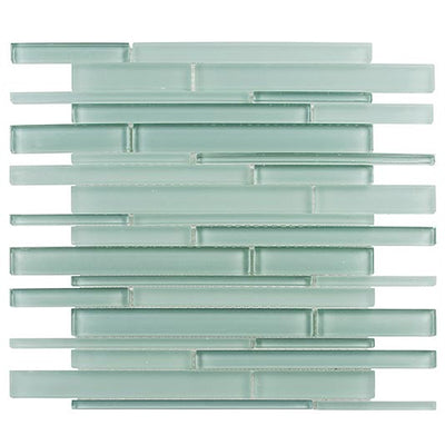 Cane Solids 12" x 12.75" Glass Mosaic