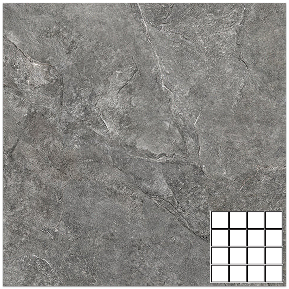 Tesoro Fratto 3 x 3 12" x 12" Porcelain Mosaic