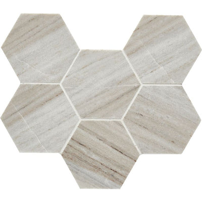 Arizona Tile Marble 4" Hex 8.5" x 9.5" Marble Mosaic