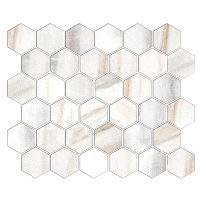 CommodiTile Classics Hexagon 2" 10.43" x 12.68" Porcelain Mosaic