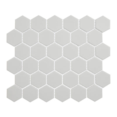 Lungarno Carrollton 2" Hexagon 11" x 13" Porcelain Mosaic