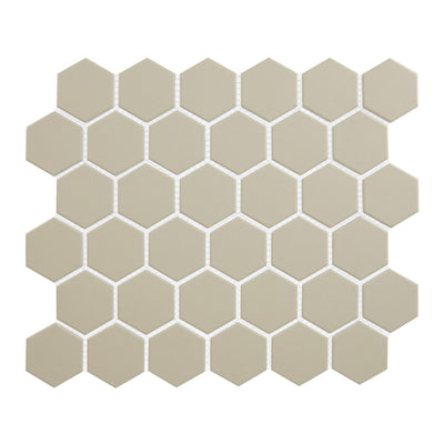 Lungarno Carrollton 2" Hexagon 11" x 13" Porcelain Mosaic