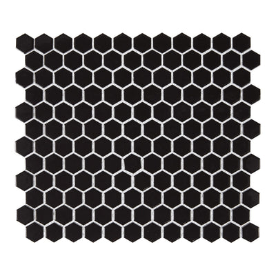 Lungarno Carrollton 1" Hexagon 10" x 12" Porcelain Mosaic