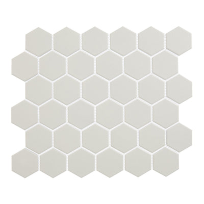 CommodiTile Carrollton Hexagon 2" 10.91" x 12.68" Porcelain Mosaic