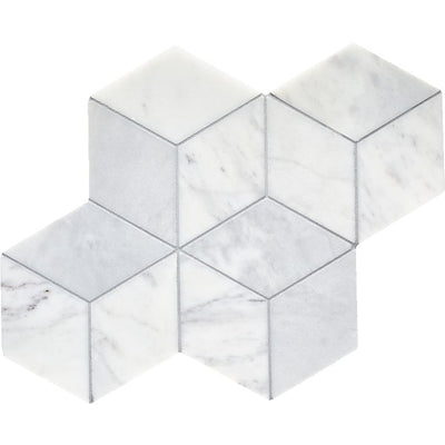 Arizona Tile Marble Rhomboid 11.2" x 11.2" Marble Mosaic