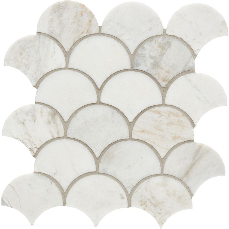 Arizona Tile Marble Fan 9.42" x 10" Marble Mosaic