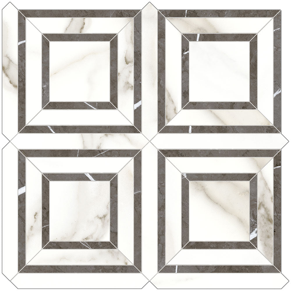 Tesoro Mayfair 6" Piazza 11.75" x 11.75" Porcelain Mosaic