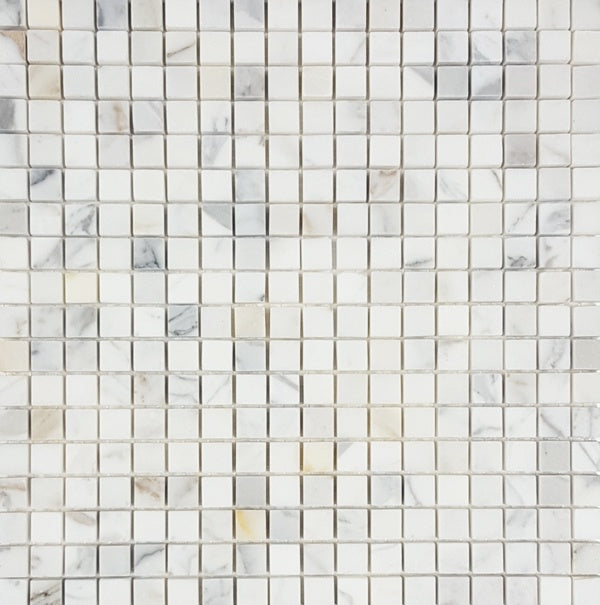 Tesoro Marble 0.63 x 0.63 12" x 12" Marble Mosaic