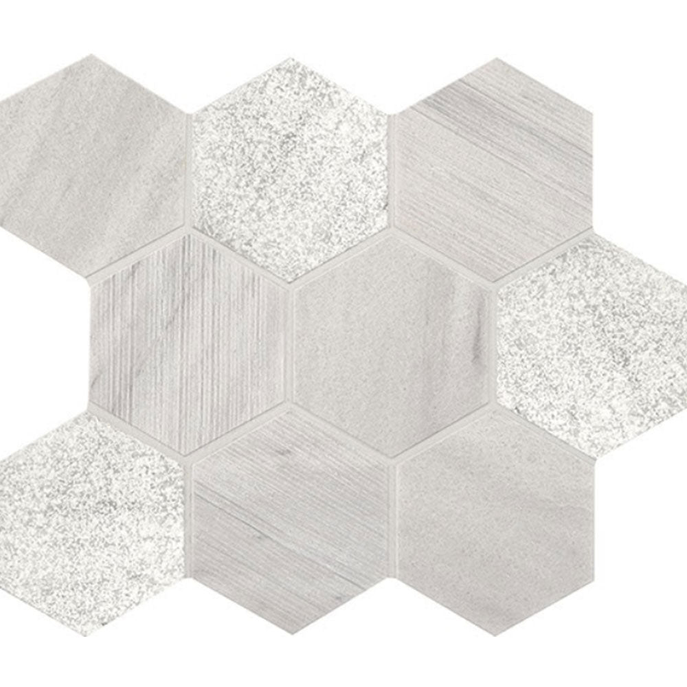 American Olean Ascend Stone 4 x 4 Hexagon 12" x 14" Natural Stone Mosaic