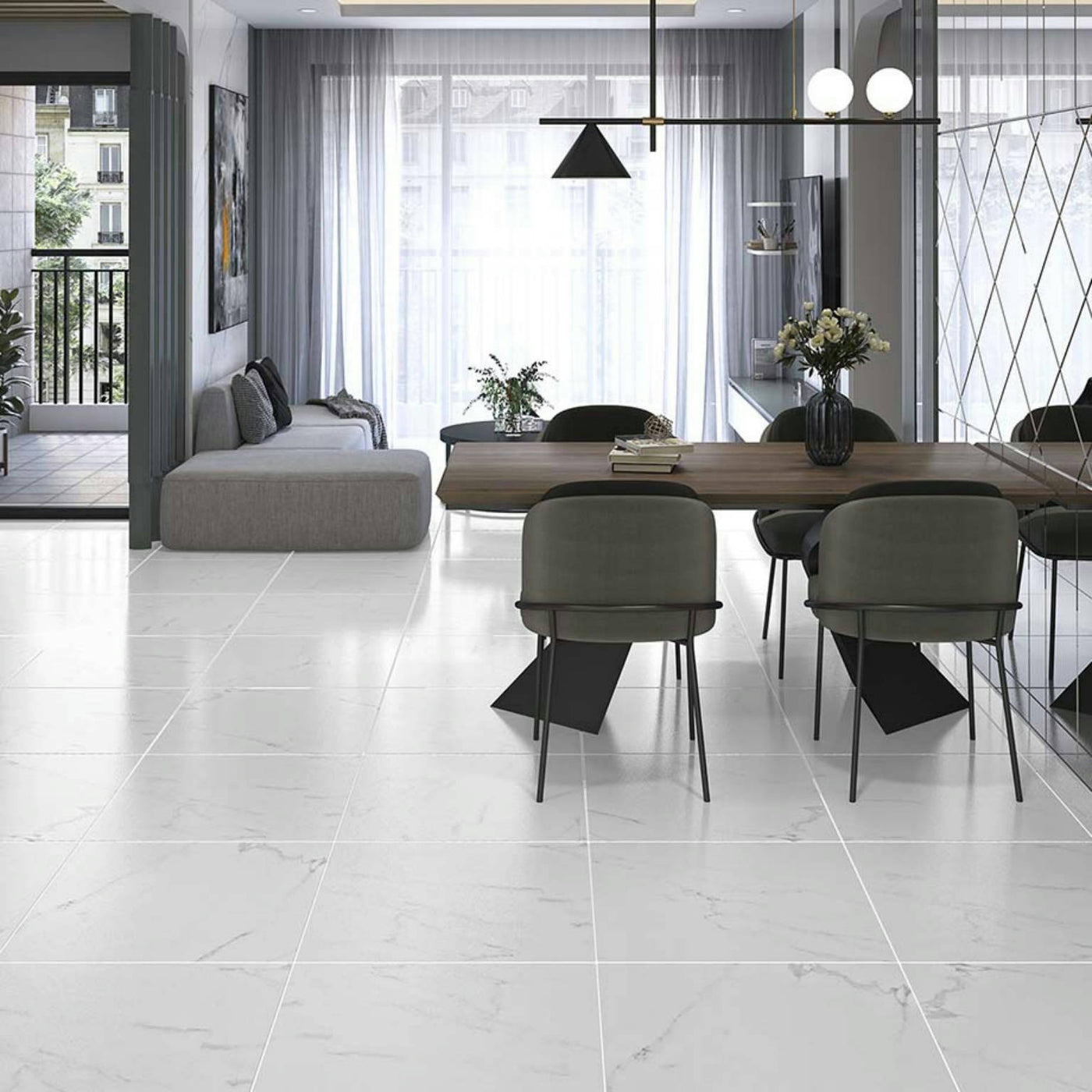 Alfagres Carrara 24" x 24" Crema Ceramic Tile