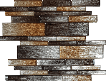 Tesoro Casino Random Linear 11.75" x 12" Glass Mosaic