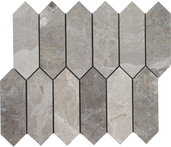 Tesoro Marble Picket 10" x 12" Marble Mosaic