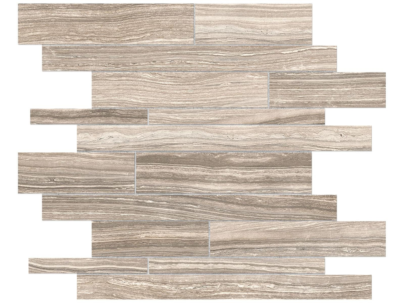 Anatolia Eramosa Random Strip 11.65" x 11.81" Porcelain Mosaic